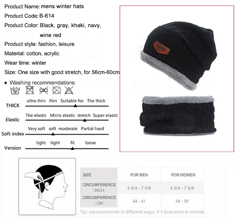 Mens Winter Hat Casual Brand Knitted Ladies Hats Beanies Stocking Hat Plus Velvet Rasta Cap Skull Bonnet Hats For Men