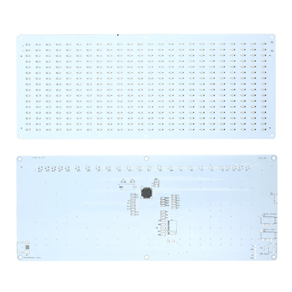 DIY светодиодный цифровой музыкальный спектр дисплей комплект SCM светодиодный модуль 2 в 1 USB и аудио кабель изменение с музыкальным ритмом