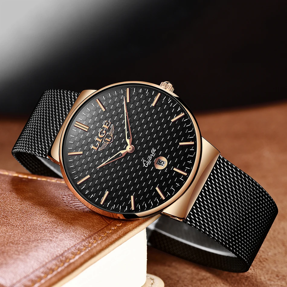 Женские кварцевые часы Reloj Mujer LIGE модные роскошные Брендовые Часы для женщин