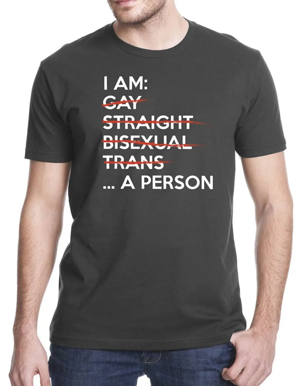 Fashion T Shirts Crew Neck Gender Identity Equality Comfort Soft Short