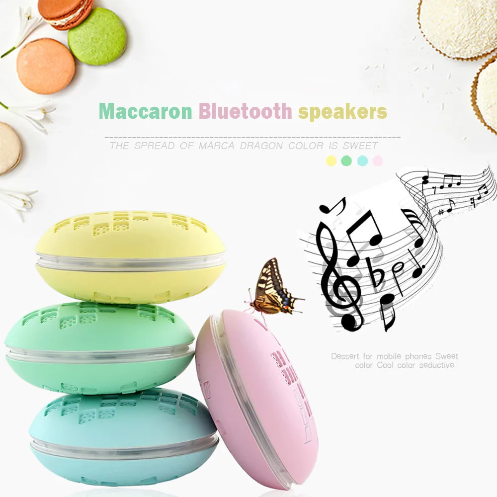 Мини Портативный беспроводной Bluetooth динамик перезаряжаемый сладкий Макарон