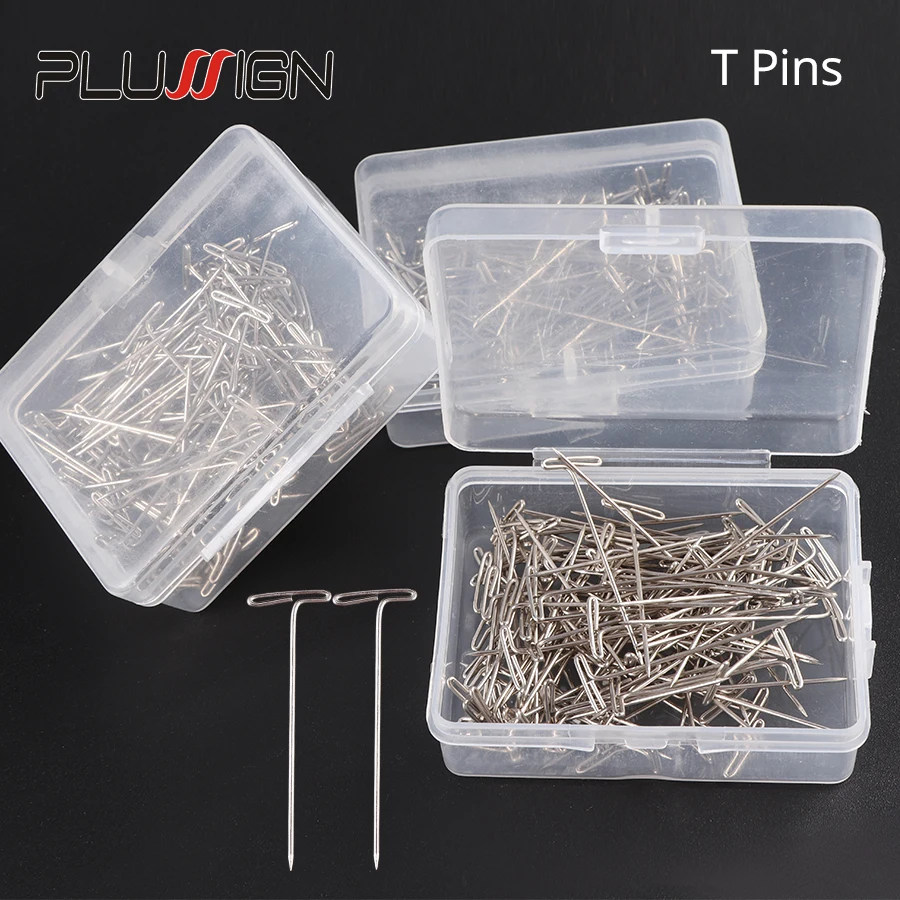 100Pcs T Pins Needle Wig T-pins and Bald Mannequin Head Manikin