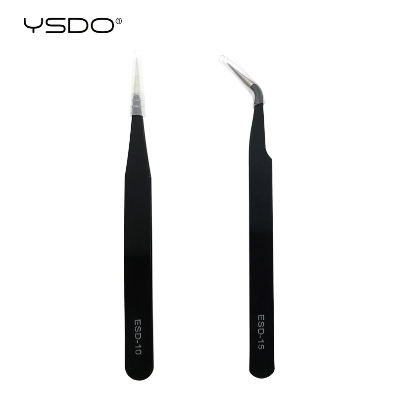 Eyelash Tweezers Stainless Steel Anti-static Eyelash Extension for Professional Tweezers Tools Makeup Lashes Tools 1 pcs precision tweezers
