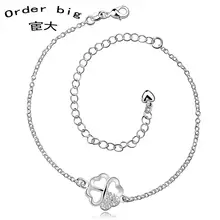 A030 // Promotion Factory Price 925 jewelry silver plated popular anklets Chain,wholesale fashion Foot Chain