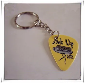 

Both Sided Printed Guitar Pick Plectrum Keyring ,keychain