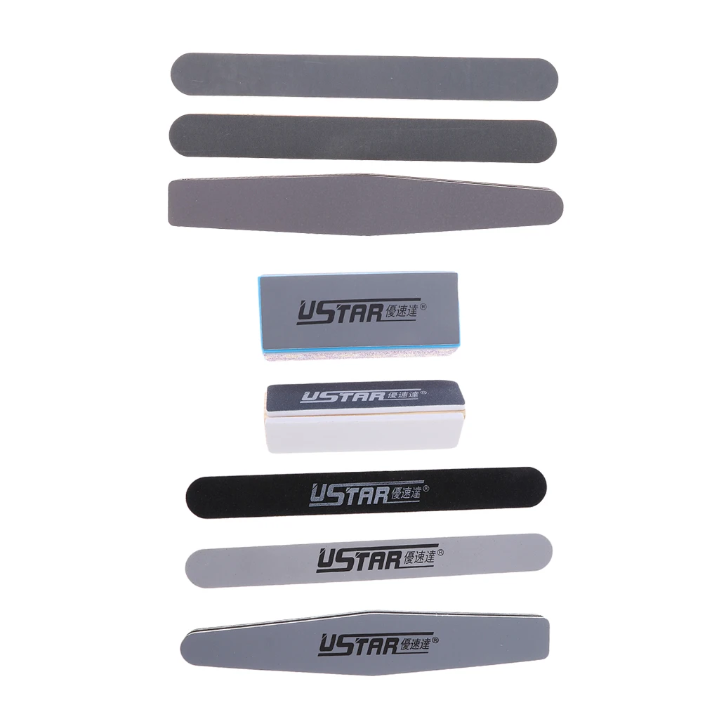 8Pcs Craft Model Sanding Sticks Coarse, Medium, Fine, Tri, Finishing Polisher