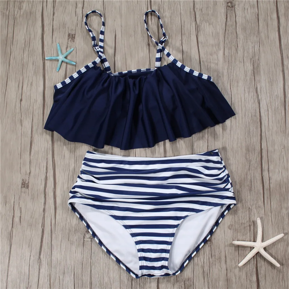

Bikinis Women Swimwear High Waist Swimsuit Halter Sexy Bikini Set Retro Bathing Suits Plus Size Swimwear