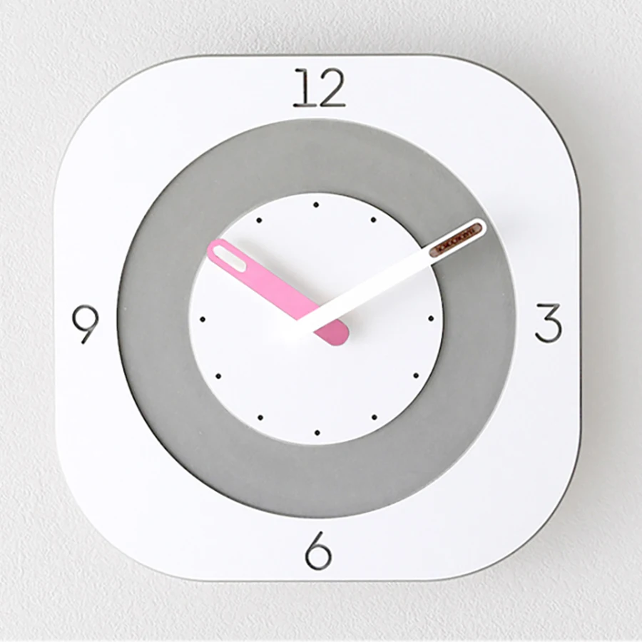 

Art White Square Clocks Wall Clock Modern Design Home Decor Pow Patrol Clock Luxury Relogio Parede Living Room Decoration WZH587