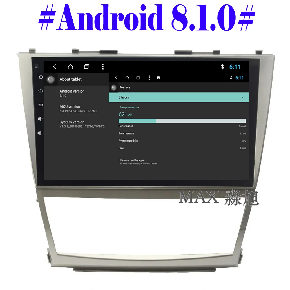 Top MAX GPS Navigation System Android 8.1 2G 32G Car DVD Player for Toyota Camry 2006 2007 2008 2009 2010 2011 Car Radio BT 4G WiFi 4