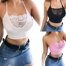 Женский укороченный топ с бретельками, кружевной лоскутный бюстгалтер без косточек бандаж, камзол, тонкий однотонный цвет