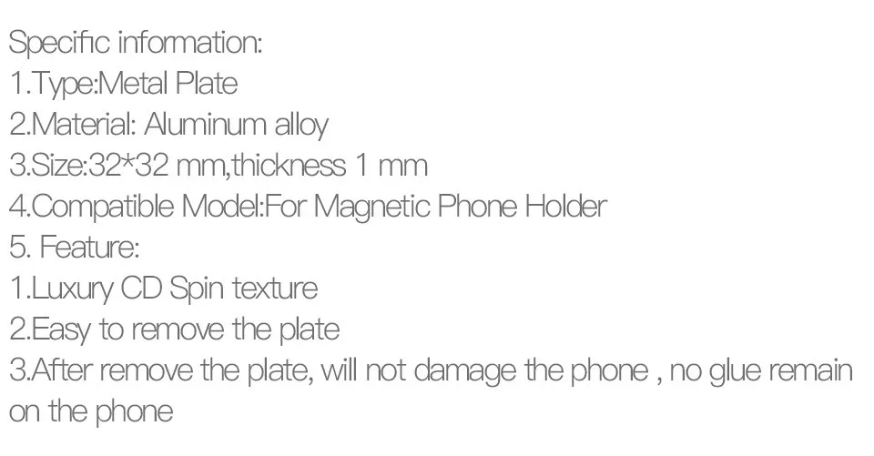 Tiqus 磁気自動車電話ホルダーアクセサリー金属プレート電話スタンドユニバーサル Cd スピン金属シート板磁石のため電話ホルダー Plate Camera Plate Collectionplate Medical Aliexpress