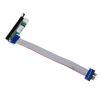 

PCI-E Extention Cable Express Riser Card Adapter Flex Ribbon 1X To 16X Power 100% brand new and high quality Z513