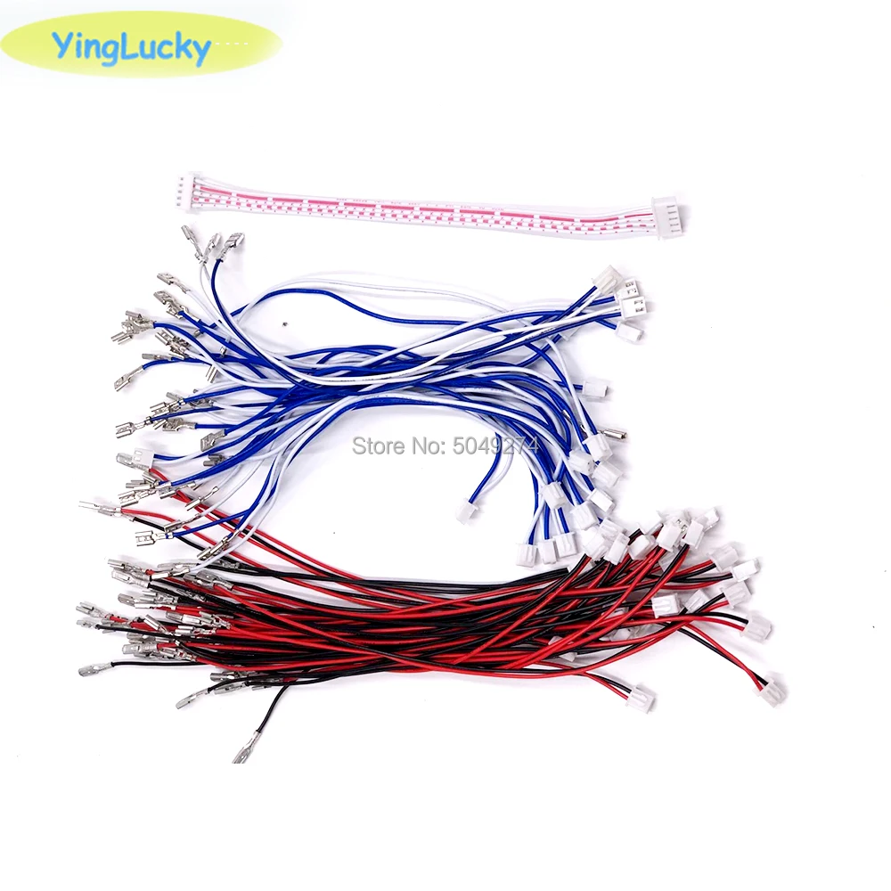 

10pcs/lot 2 pin cable with 2.8mm/4.8mm connector for American style joystick SANWA button switch for Jamma arcade USB Encoder