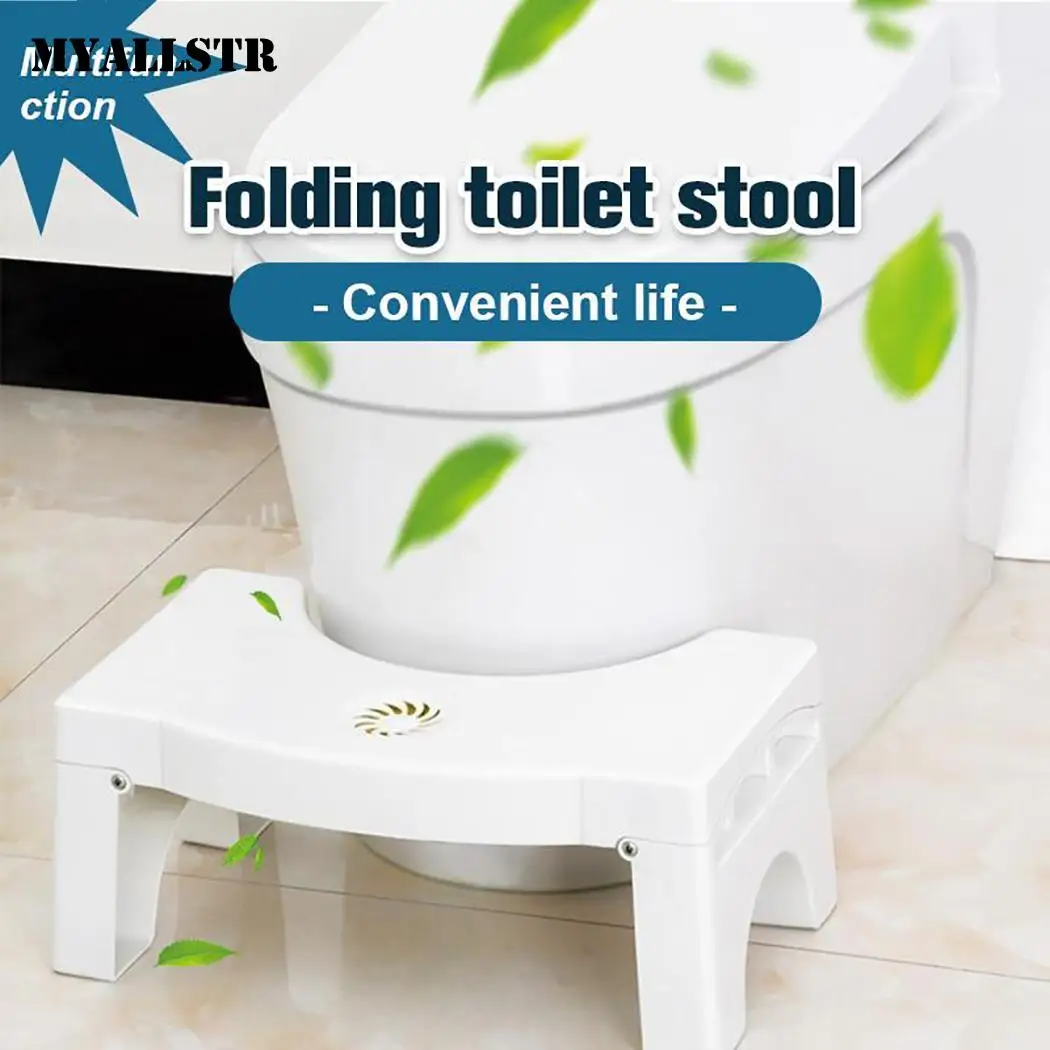 

Folding Toilet Stool Multi-Function Baby Toilet Bathroom Non-slip White Toilet Step
