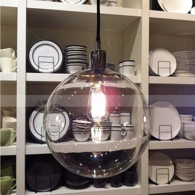 

Modern brief fashion transparent clear glass ball restaurant lamp bar pendant lights personalized single lamps dia20cm,25cm,30cm