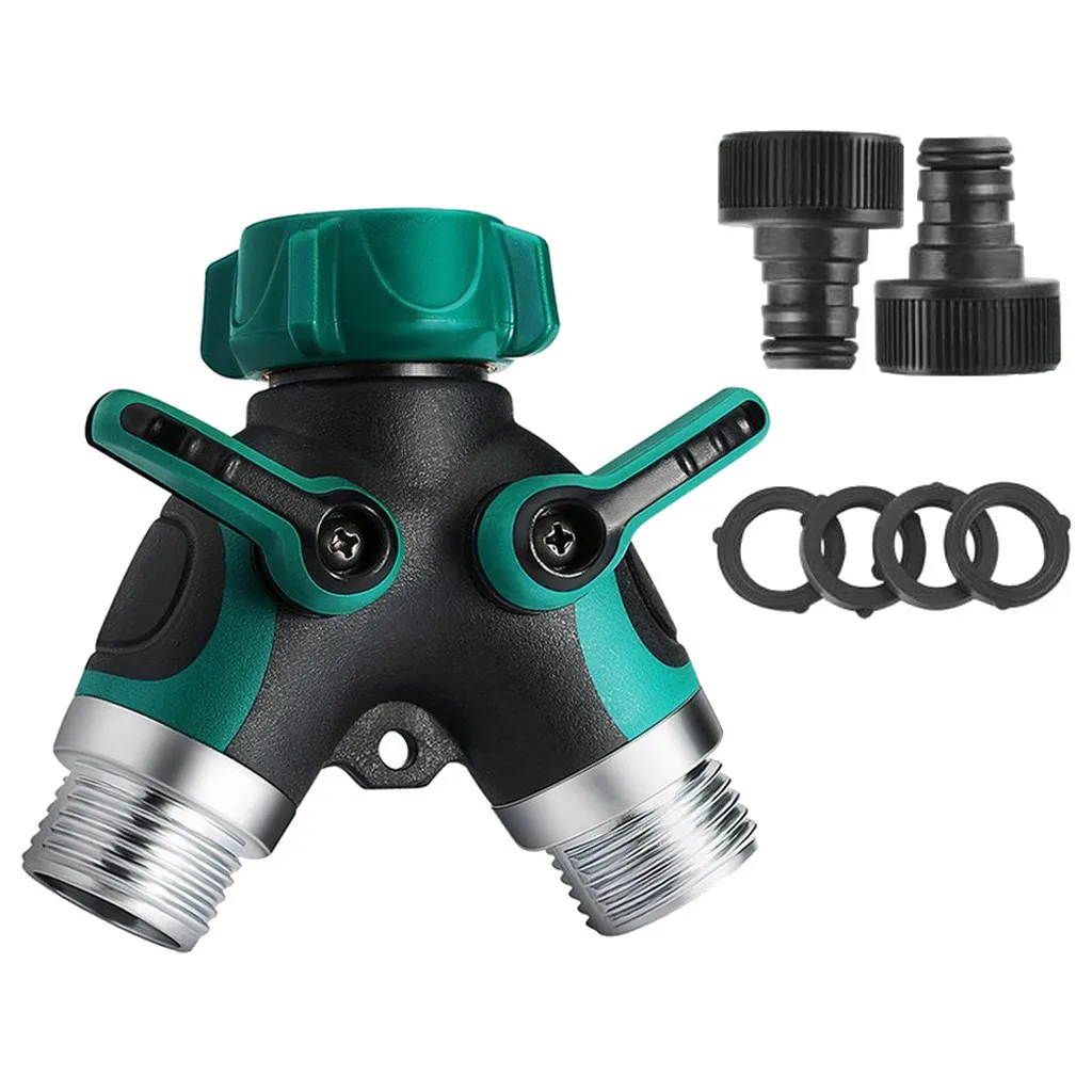 

Garden 2-Way Distributor Water Flow Regulable Practical Faucet Y Hose Connector