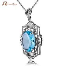 Модные женские туфли Викинги кулон Винтаж ювелирные изделия Thomas SABOR синий камень кристалл узоры стразы серебро 925 ювелирные изделия оптом