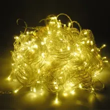 5 шт./лот. Теплый белый 100 светодиодный свет шнура 10 м 220 В/110 в праздничное украшение свет для рождественской вечеринки свадьбы