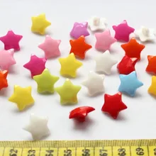 1000 шт Радужная звезда красочные детские пластиковые швейные нашивные пуговицы набор с хвостовиком 16 мм kawaii блестящая Звезда
