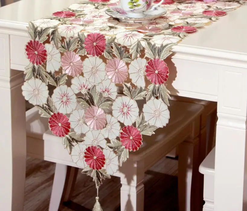 

Fyjafon Table Runner 40*176cm/ 40*210cm Modern Runner Fashion Home Hotel Runners Tables European Embroidered Table Runners