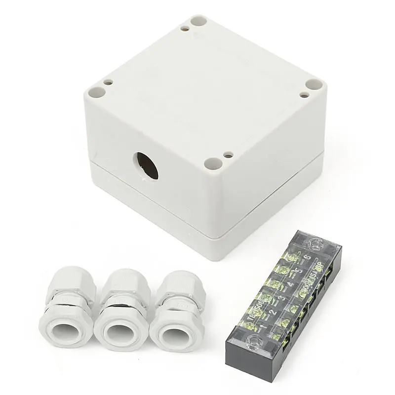 Us 6 42 8 Off 2017 Abs Waterproof Outdoor Enclosure Case Electrical Junction Box Pg9 Terminal 83x81x56mm Connector In Connectors From