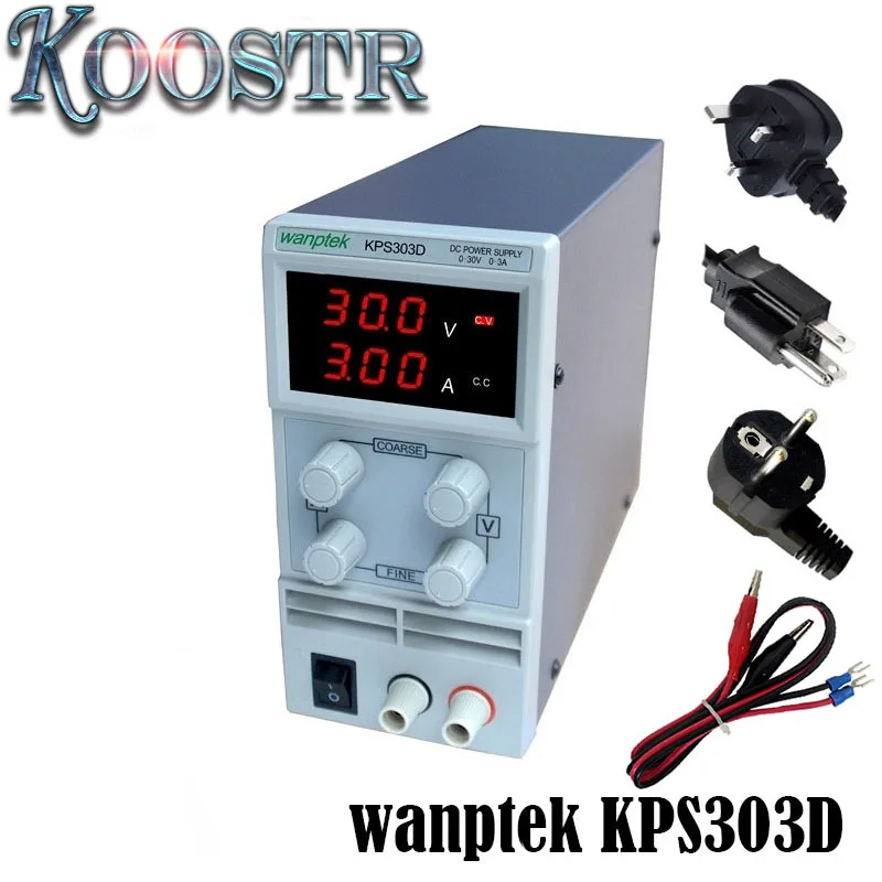 

KPS303D Adjustable High precision double LED display switch DC Power Supply protection function30V3A 110V-230V 0.1V/0.01A EU