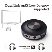 Avantree Double Lien aptX FAIBLE LATENCE Bluetooth Émetteur pour TV, 3.5mm Sans Fil Audio Adaptateur pour Casque, Bluetooth 4.2