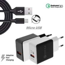 18 Вт Быстрая зарядка 3,0 зарядное устройство для мобильного телефона USB дорожное настенное зарядное устройство смарт Быстрая зарядка для meizu xiaomi samsung huawei htc sony