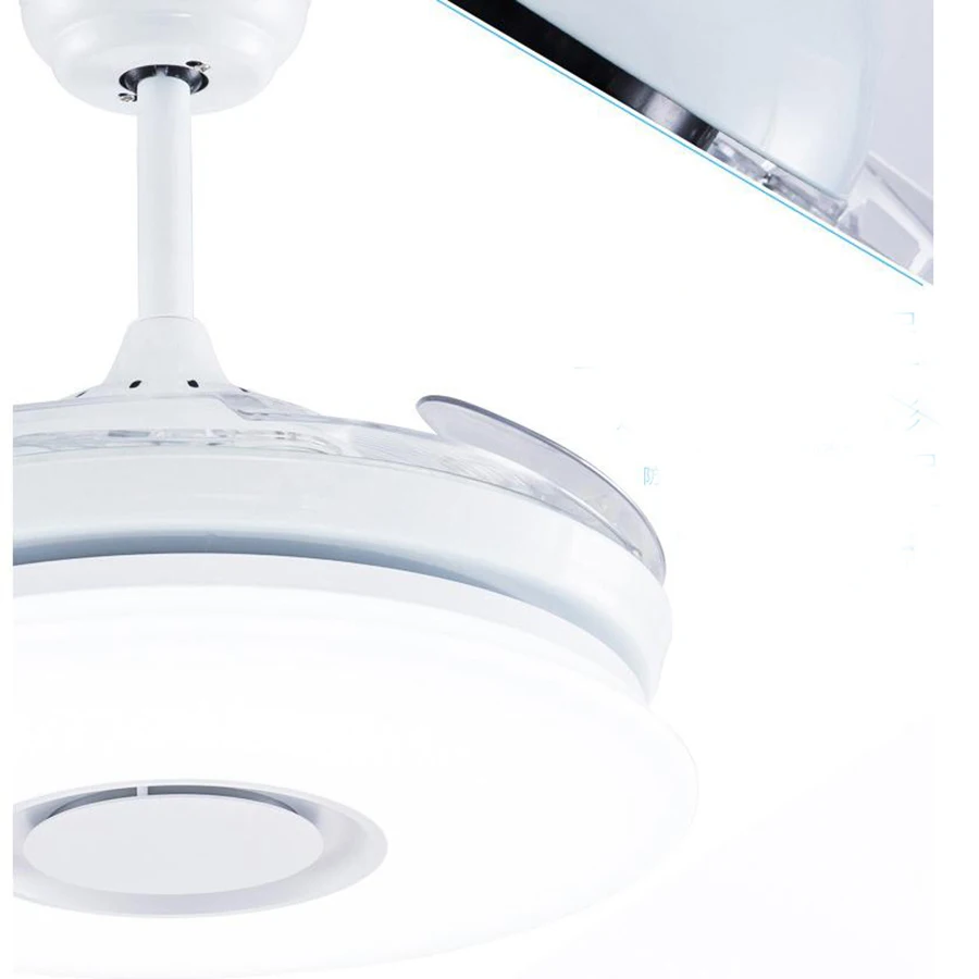 Современная люстра с вентилятором с Bluetooth пультом дистанционного управления музыкальный плеер стелс потолочный вентилятор свет подходит для столовой, гостиной