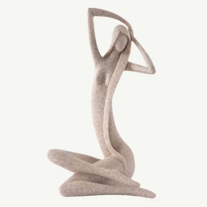 

Europe Home Furnishing Decoration Figurines Natural Sandstone Long Hair Beauty Crafts Creative House Hotel Decor Business Gifts