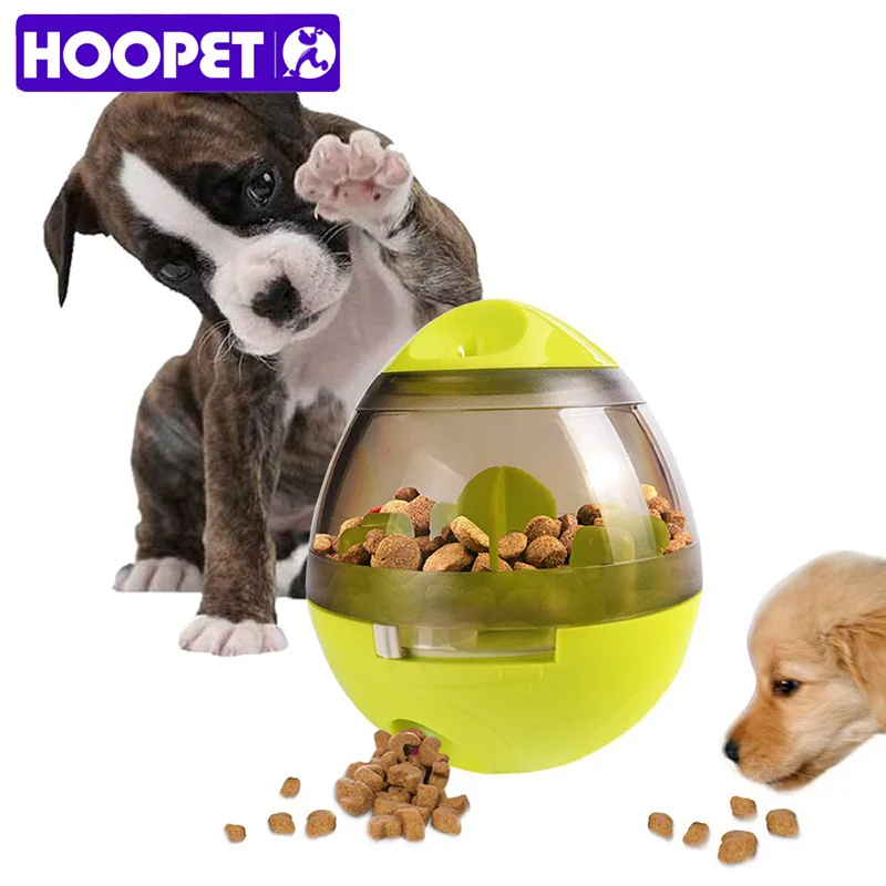 

HOOPET Pet Dog Toy Leakage Food Ball Dog Cat intelligence Training Toy Transparent Teeth Bite 2 Colors Toy