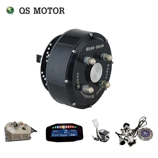 Qsmotor 72v 90kph Electric Car Hub Motor Conversion Kits Dual 3000w Qsmotor 72v 90kph Electric Car Hub Motor Conversion Kits Dual 3000w In Wheel