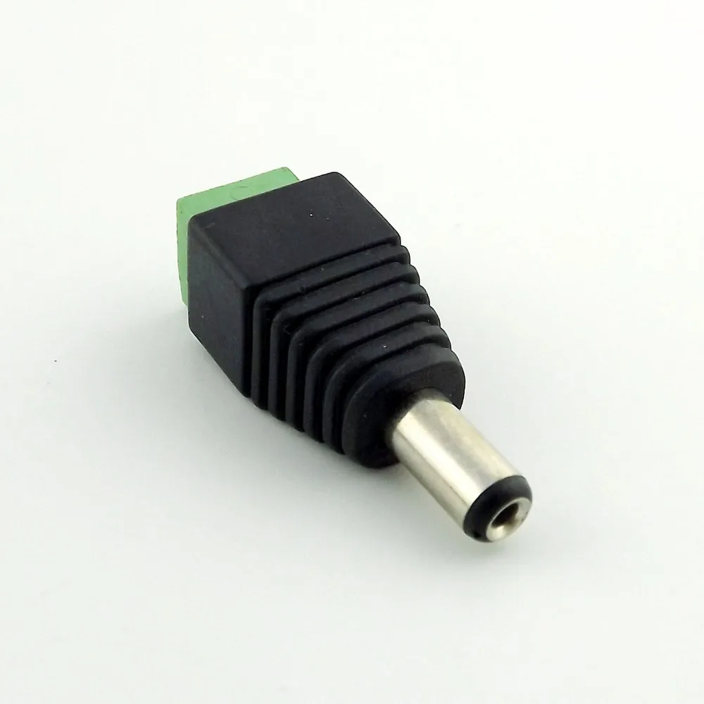 1 шт. DC 5 мм x 2 Мужской CCTV LED разъем питания камера балун адаптер разъем|connector 5.5mm