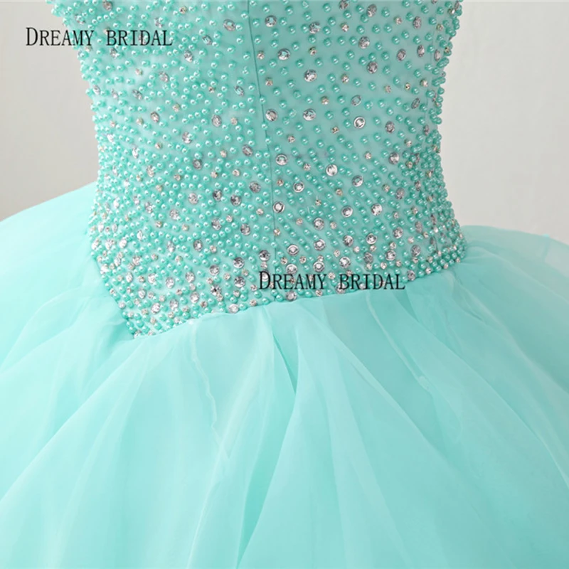 Bridal Quinceanera Ball Gown Dresses Beading Halter Vestidos de 15 Anos Lace Up Ruffles Debutante Longo Organza