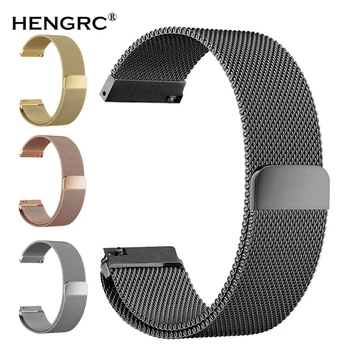 

Mesh Milanese Loop Watchbands 16mm 18mm 20mm 22mm 24mm Silver Rose Gold Black Bracelet Wrist Watch Band Strap Magnetic Closure