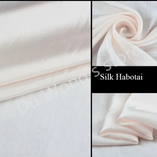 Nude color 100% Silk Habotai fabric for wedding dress lining cloth material(Fabric Width:114CM/44Inch) | Дом и сад