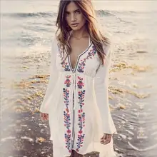 Женский бикини хлопковый кардиган пляжный закрытый цветок Кисточки кафтан халат De Plage купальник пляжная одежда