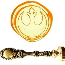 Винтаж REBEL символом в Звездных войнах роскошный воск печать штамп латунь Павлин металлическая ручка подарочный набор пользовательское изображение логотип