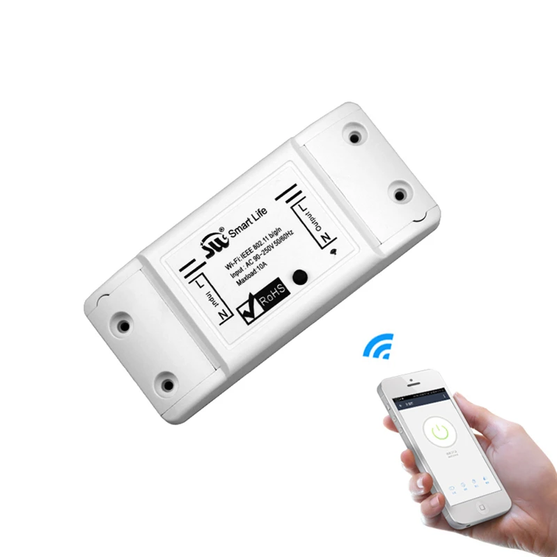

MoesHouse DIY WiFi Smart Light Switch Univer Sal Breaker Timer Smart Life APP Wireless Remote Control Work Alexa Google Home