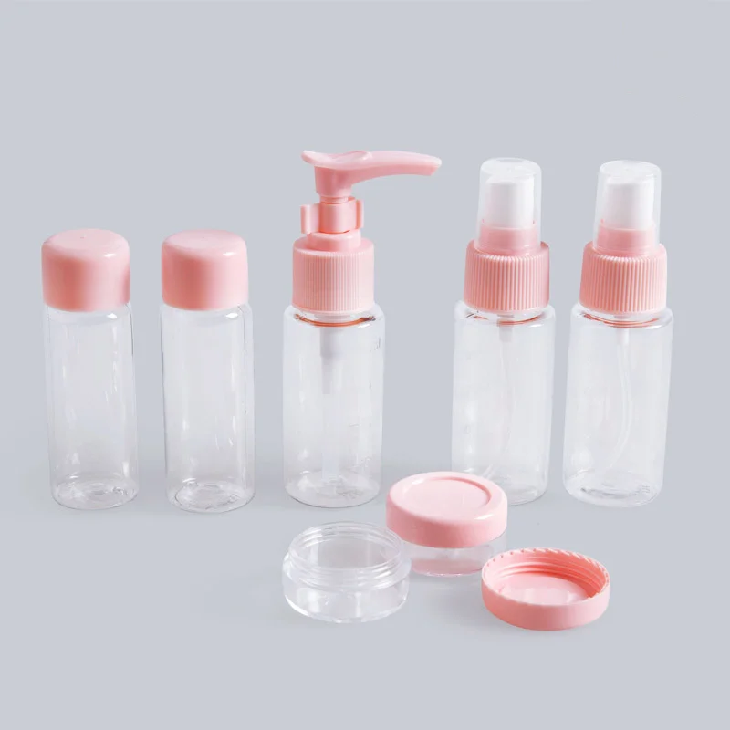 10pcs/lot portable travel cosmetic bottles Plastic cosmetic dispensing
