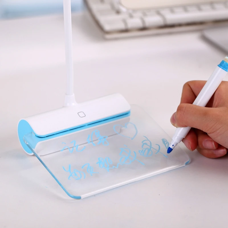 Creative LED Table with Message Board Lamp Portable USB Eye Protect Desk Light for Study Work Reading Light 3 Modes Dimmable (5)
