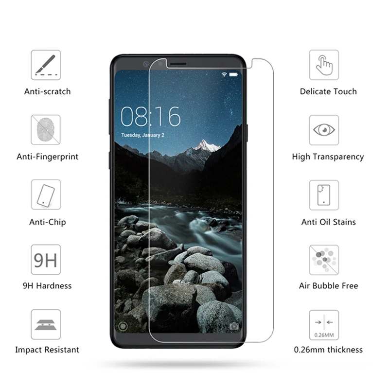 Защитное стекло Nicotd закаленное для Samsung Galaxy A9 A8 A7 A6 Plus 2018 A5 A3 2017 2016 9H