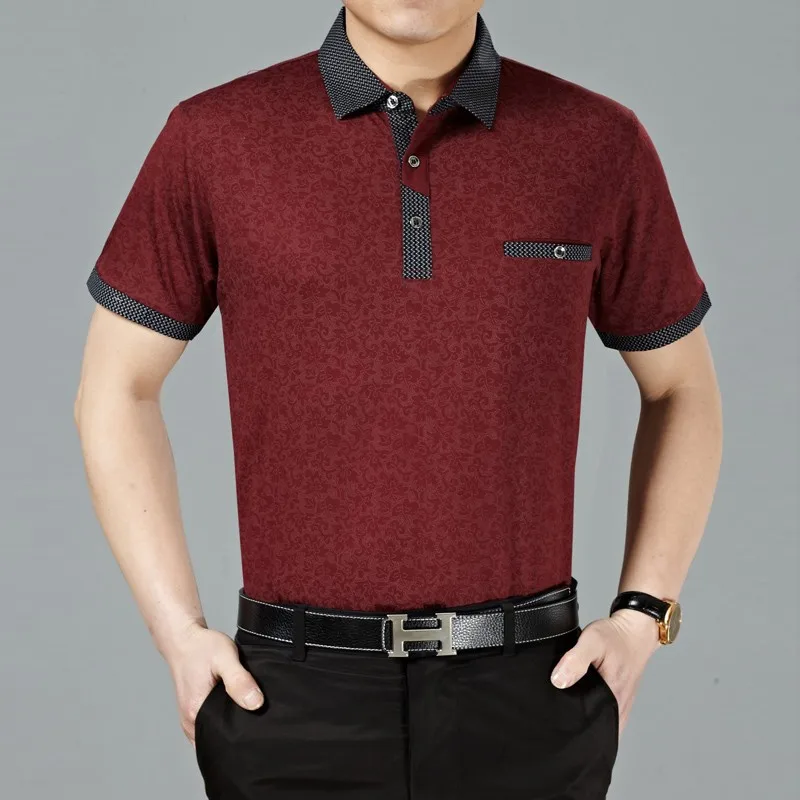Высокое качество новейшая мода полосатая повседневная мужская деловая летняя рубашка поло