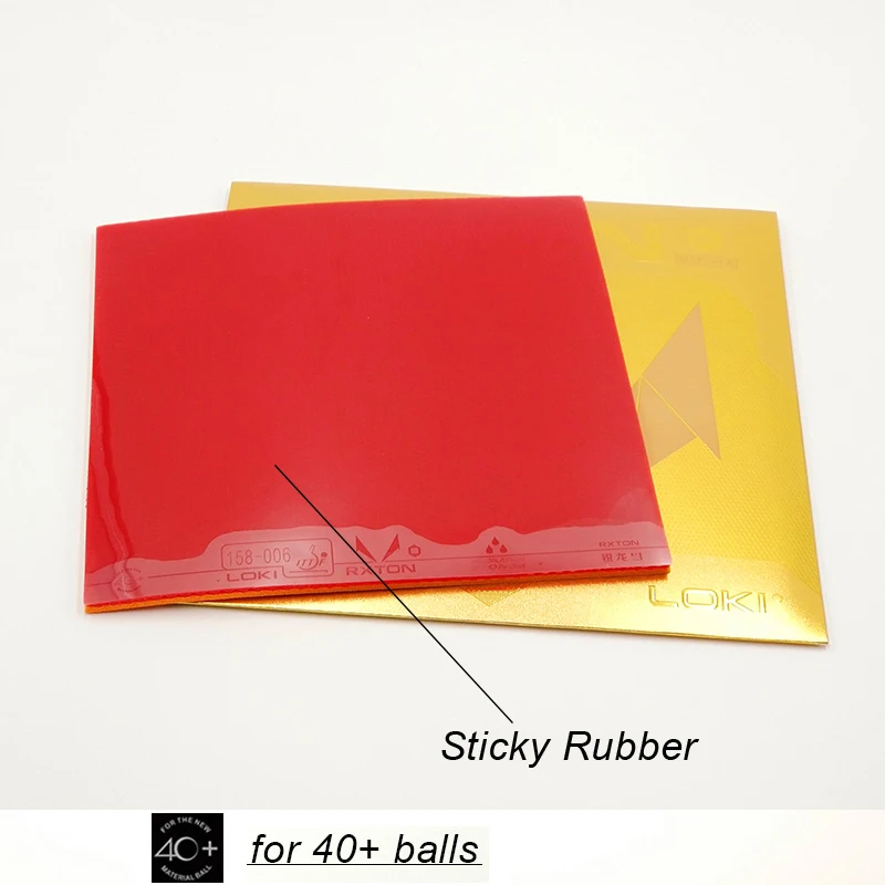 وكي RXTON3 الأحمر لزجة تنس طاولة المطاط مع الصلب البرتقال الإسفنج النقاط في الأسود بينغبونغ المطاط ل حلقة و التحكم