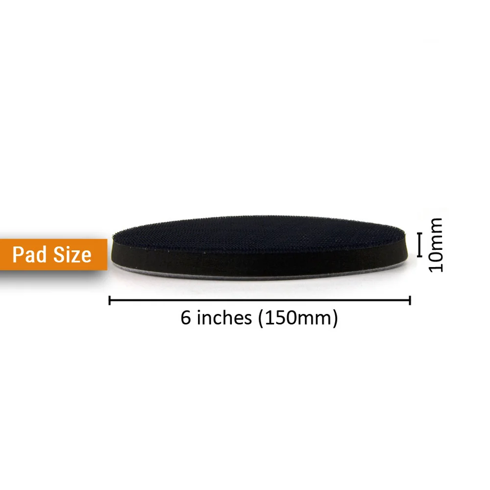 6 дюймов(150 мм) мягкие губчатые интерфейсные колодки для " резервной шлифовальной колодки и крюк и петли шлифовальные диски для неровной полировки поверхности