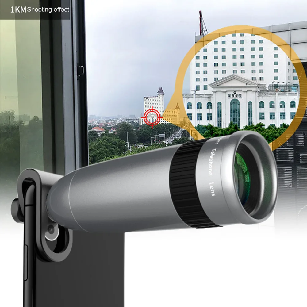 

Cell Phone Lens 20X Optical Zoom Lens Clamp with Tripod for Universal Smartphones @JH