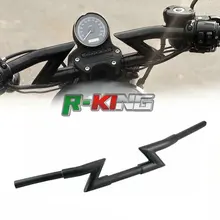 Черный/хром " 25 мм мотоцикл железная рама руль стойка руля для Harley Softail Dyna Sportster XL 883 1200 Z версия