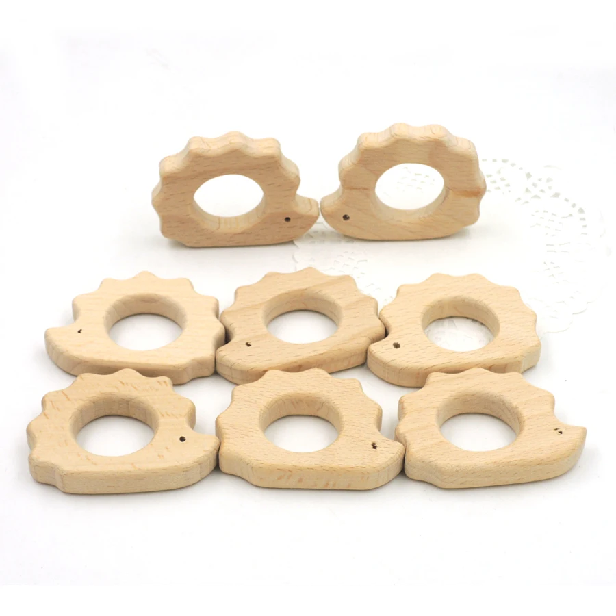

Baby Wood Teether Hedgehog