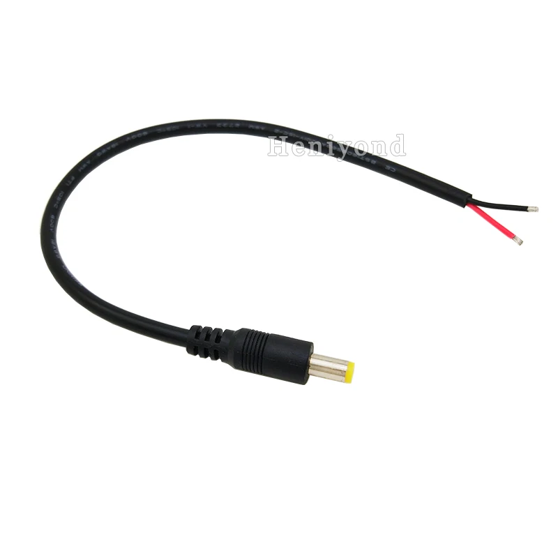 Free shipping DC 5.5x2.1mm plug power supply cord male Extension Cable /DC male for  led strip or cctv camera with high quality