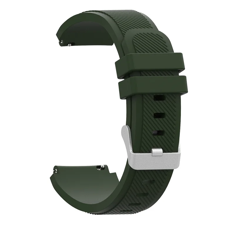 Ремешок для часов huawei GT Honor Magic Ticwatch Pro samsung gear S3 22 мм ремешок SIKAI моющийся Цветной силиконовый браслет - Цвет: green only strap